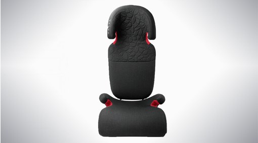 Asiento infantil, cojín elevador con respaldo, en cuero/textil Nubuck (15-36kg)
